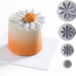 4pc Flower Plunger Fondant Cutter